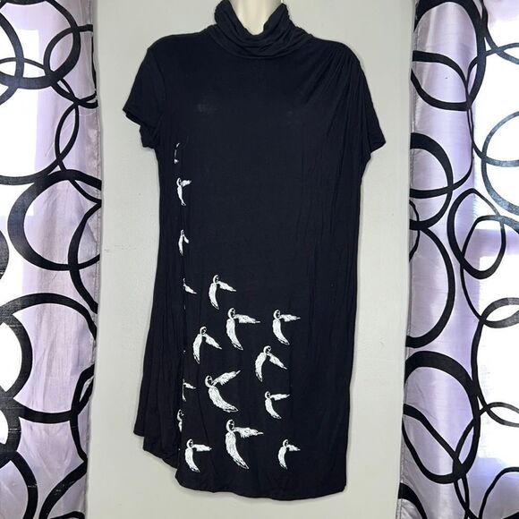 Catherine Malandrino Tops - CATHERINE MALANDRINO & MARY J BLIGE Fawn Turtleneck Shirt Black w/White New